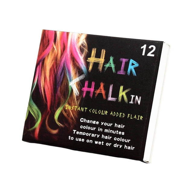 Temporary Hair Coloring Chalk, Hair Color Chalk, 12 Colors, DIY Makeup Temporary