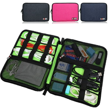 Cable Storage Container Cable Box Organizer, Electronics Accessories Organizer Storage Bag For Cables, USB Hard Drive, Plug, External Flash Drive and More, Lightweight ()