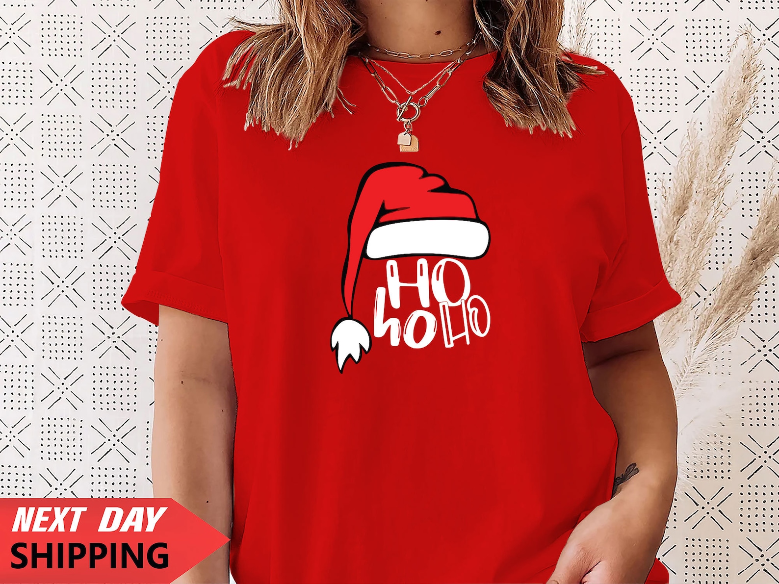 SANTA Claus Merry Christmas T-Shirt Funny Santa Hat Smiling Retro Vintage Family Holiday Xmas Elf Costum