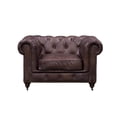 thumbnail image 3 of Crafters and Weavers Craftsman Mission 47" Leather Sofa in Brown, 3 of 5