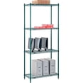 thumbnail image 2 of Nexel 4 Shelf Poly-Green Wire Shelving Unit Starter 36""W x 14""D x 86""H, 2 of 5