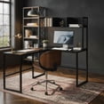 thumbnail image 6 of Spaco Reversible L-Shaped Corner Desk with Storage Bookshelf-Black, Office Desk, Gaming Computer Desks for Study,Working,Writing, 6 of 8