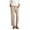 Khaki, variant on Women's Daily Elastic Waist Straight Leg Pants with Pockets Solid Loose