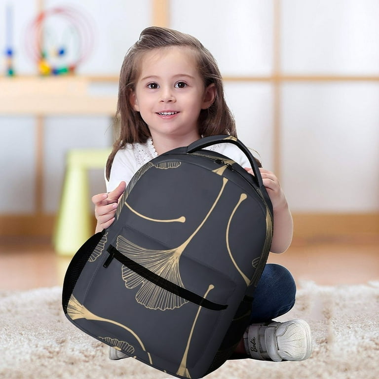 LAKIMCT Kids Backpack Floral Ginkgo Leaves Schoolbag for Boys Girls Classic Children Daybag for Preschool Kindergarten Elementary School Walmart