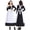 Black, variant on BRGZLK Women Maid Dresses Stylish Long Sleeve Soft Lightweight Comfy Renaissance Medieval Peasant Apron Dress for Halloween Cosplay Party 2026 Black XL