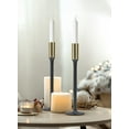 thumbnail image 6 of Serene Spaces Living 8.5" Dual-Tone Taper Candlestick Holder, Modern, Single, 6 of 6