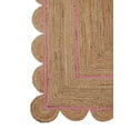 thumbnail image 2 of BUNGALOWANDBEYOND Scalloped Jute Floor Rug – Rustic Texture with Soft Curves | Scalloped border jute , Chunky braided jute, Scalloped jute rug, Boho jute rug (5.7x7.10 Ft), 2 of 3