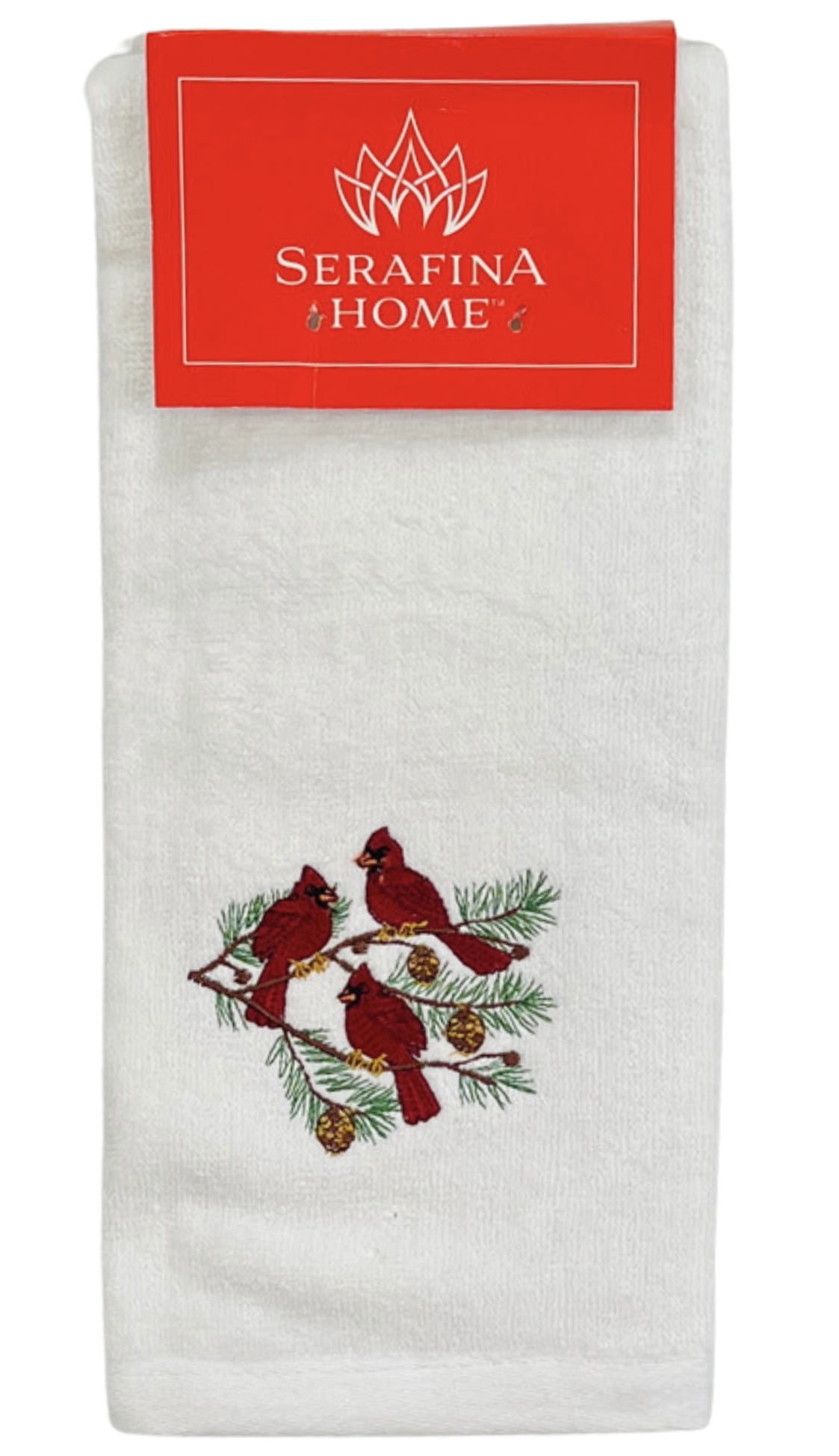 Serafina Home Winter Bear Christmas Kitchen Towel and Pot Holder Set: Traditional Red Black Check with Beary Christmas Patch