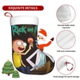 thumbnail image 5 of Rick And Morty Christmas Stocking 17.7" Classic Xmas Stockings For Family Holiday Fireplace Party Decorations, 5 of 8