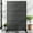 Black-2, variant on 72"x35"x16" Outdoor Privacy Screen with Stand Metal Balcony Decorative Screen,Black