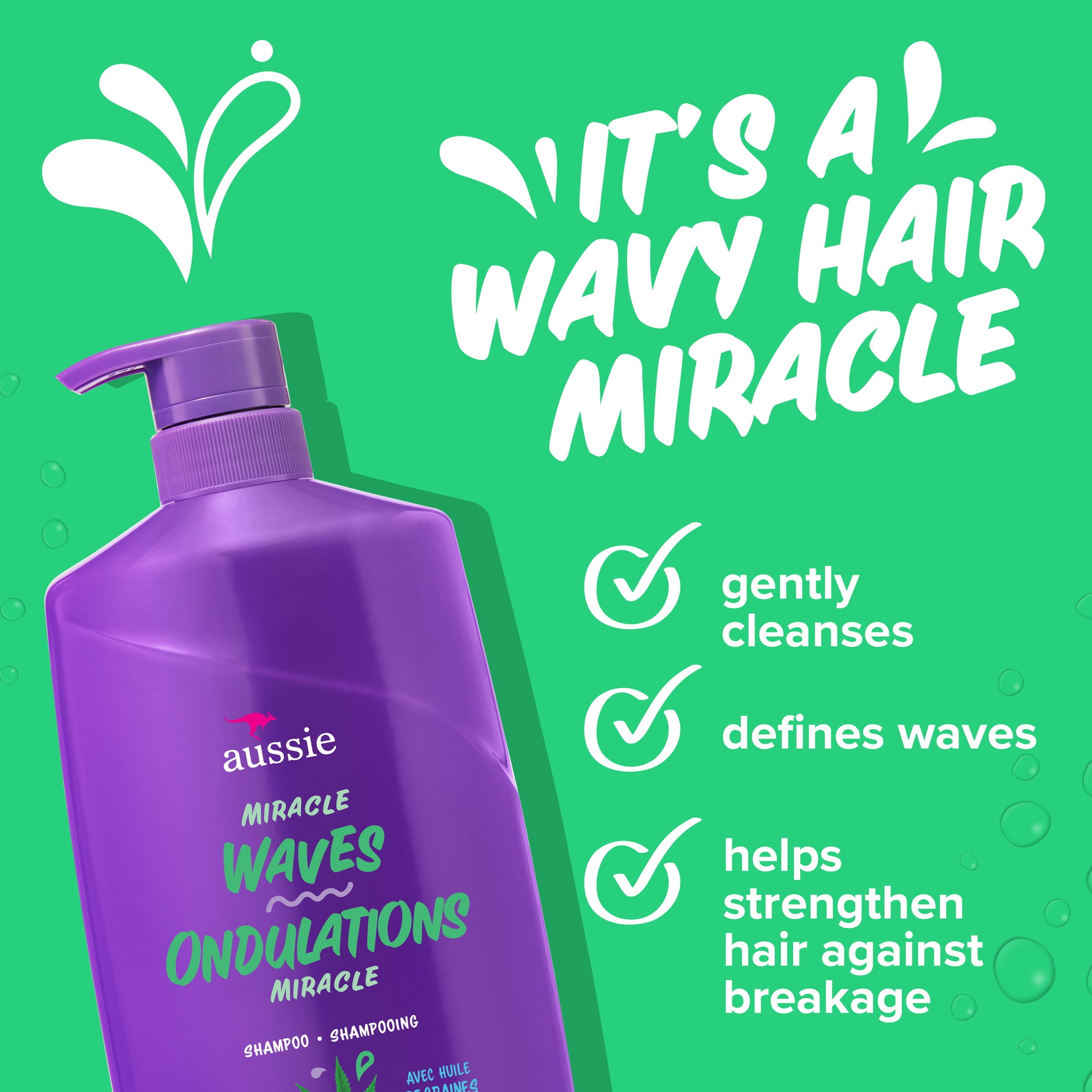 Aussie - Brandclub - Aussie Miracle Waves Anti-Frizz Hemp Paraben