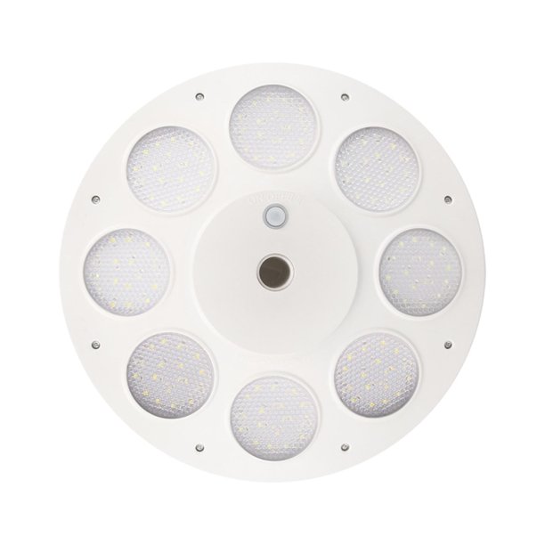 Luz Solar para Mástil de Bandera, Súper Brillante 136 LED Luz de Mástil de Bandera con Energía Solar, Luz Solar Impermeable Ahorro de Energía Encendid Redondo Baoblaze luz de poste de bandera