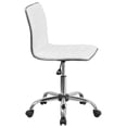thumbnail image 4 of Scranton & Co Contemporary Vinyl Ribbed Office Chair in White/Chrome, 4 of 6