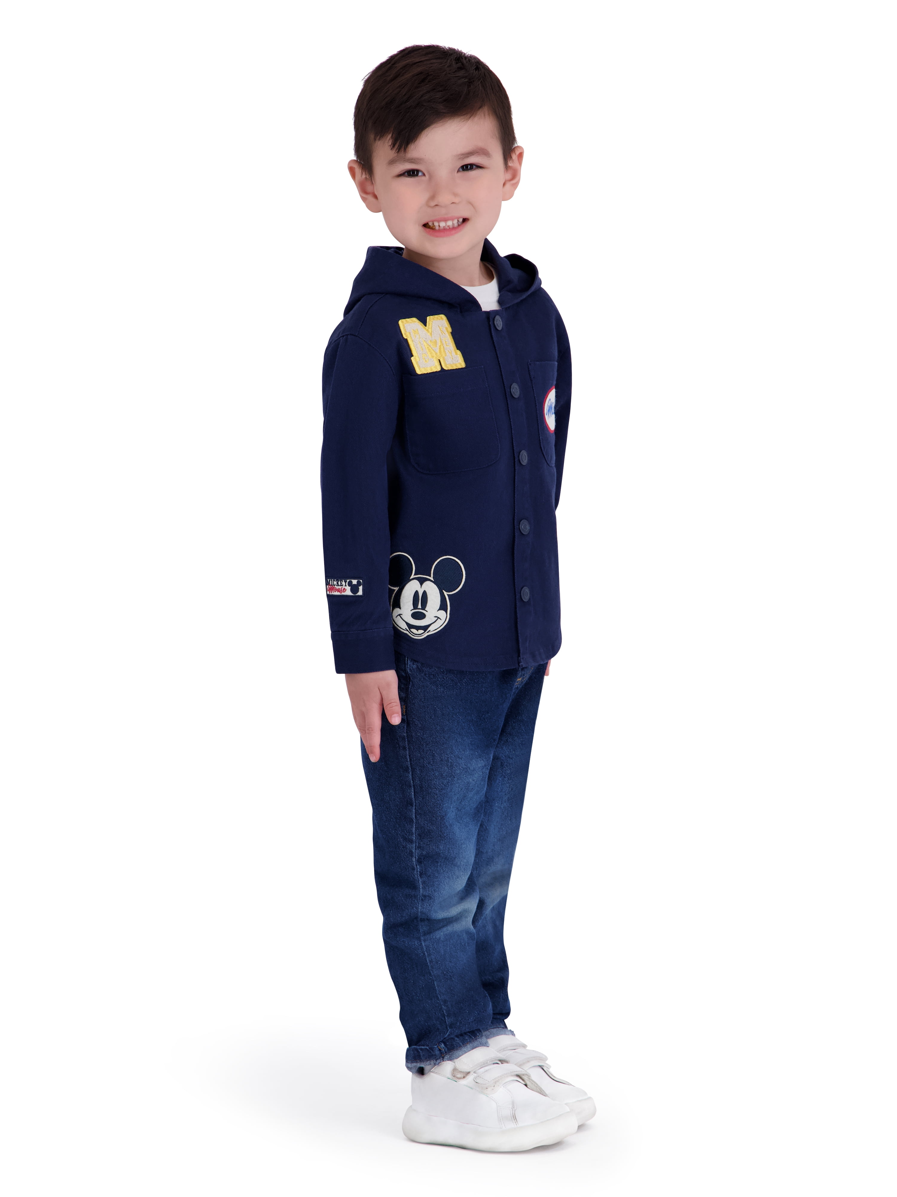 Mickey Mouse Toddler Boy Twill Shacket, Sizes 12M-5T