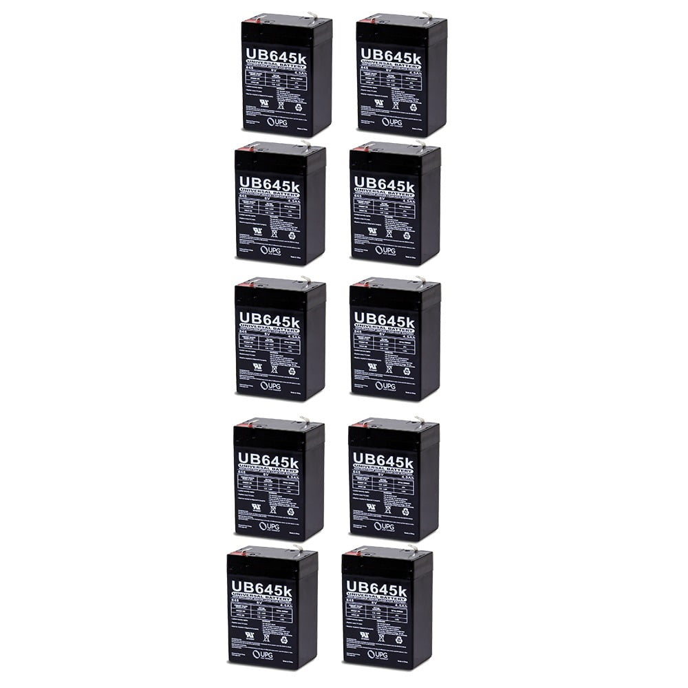 6 Volt 6v 4.5ah Rechargeable Deer Game Feeder Battery PACK OF 10