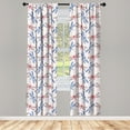 thumbnail image 5 of Ambesonne Animal Art Window Curtains, Dragonfly Wings Art, Each 28" W x 95" L, Pink Blue, 5 of 5