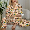 thumbnail image 6 of Kdxio ladybug and flower Women's Pajama Sets Long Sleeve Button Down Sleepwear Nightwear Soft Pjs Lounge Sets(S-XXL)-Large, 6 of 7