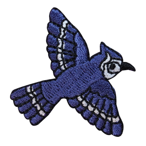 Id 1635 Blue Jay Flying Patch Bird Fly Watching Embroidered Iron On Applique Walmart Com Walmart Com