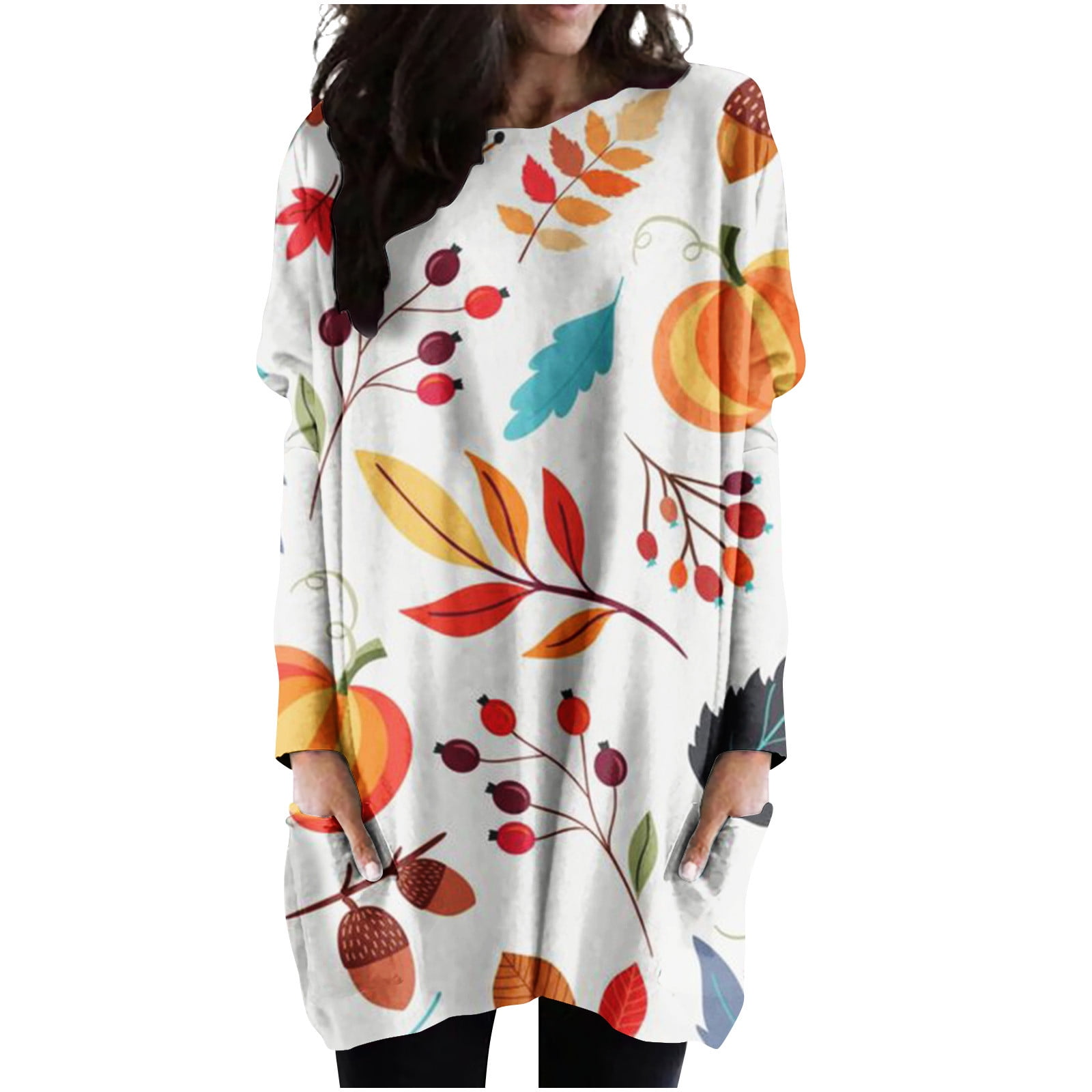 Halloween Graphic Sweatshirt Dress 