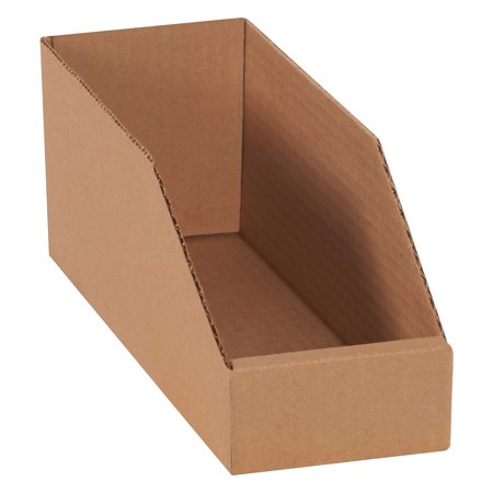 UPC: 0841436090360 | Box Partners Open Top Bin Boxes 4  x 12  x 4 1/2  Kraft 50/Bundle BINMT412K