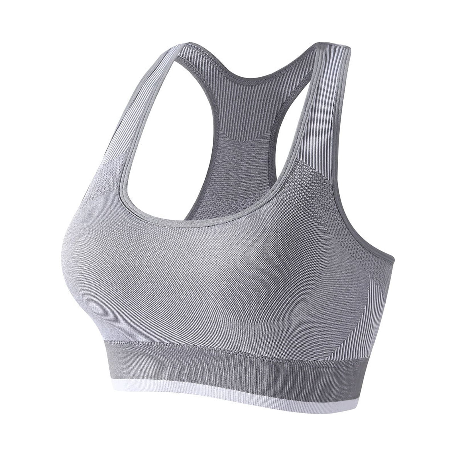 Buy Dermawear SB-1102 Non Padded Wire free Sports Bra - White Grey Online