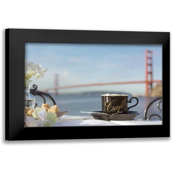 Blaustein, Alan 14x11 Black Modern Framed Museum Art Print Titled - Dream Cafe Golden Gate Bridge - 87