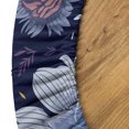 thumbnail image 5 of Ambesonne Retro Floral Fitted Round Tablecloth, Flowers Leaves Garden, 36"- 40" Diameter, Indigo and Mauve Taupe, 5 of 5