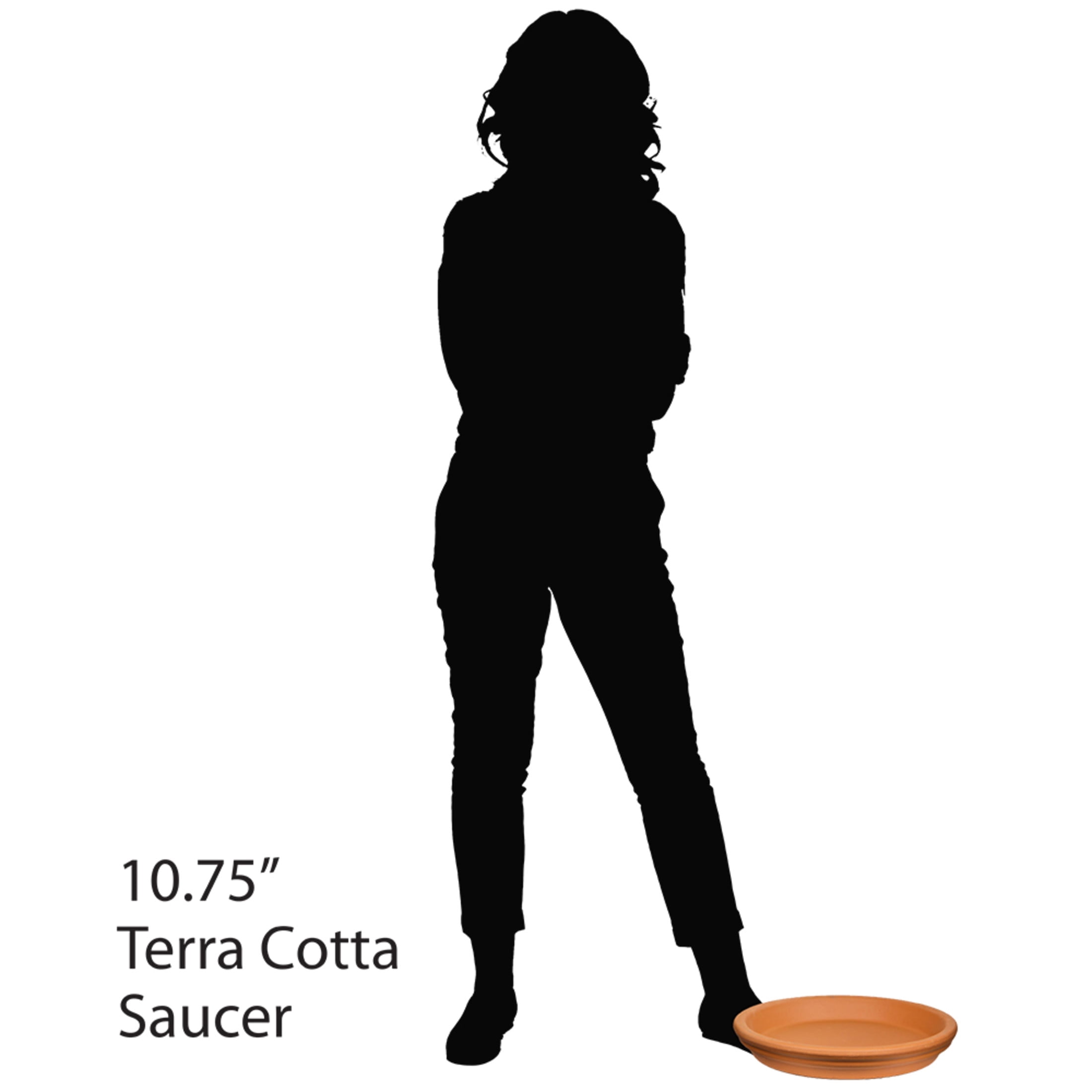 Pennington 10 inch Terra Cotta Clay Standard Saucer, Red