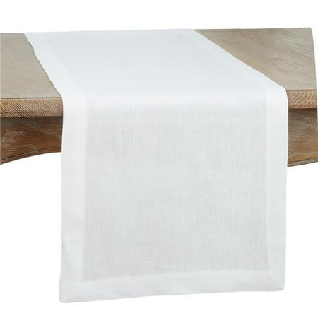 

Saro Lifestyle 9905.W1654B 16 x 54 in. Plain Linen Table Table Runner White