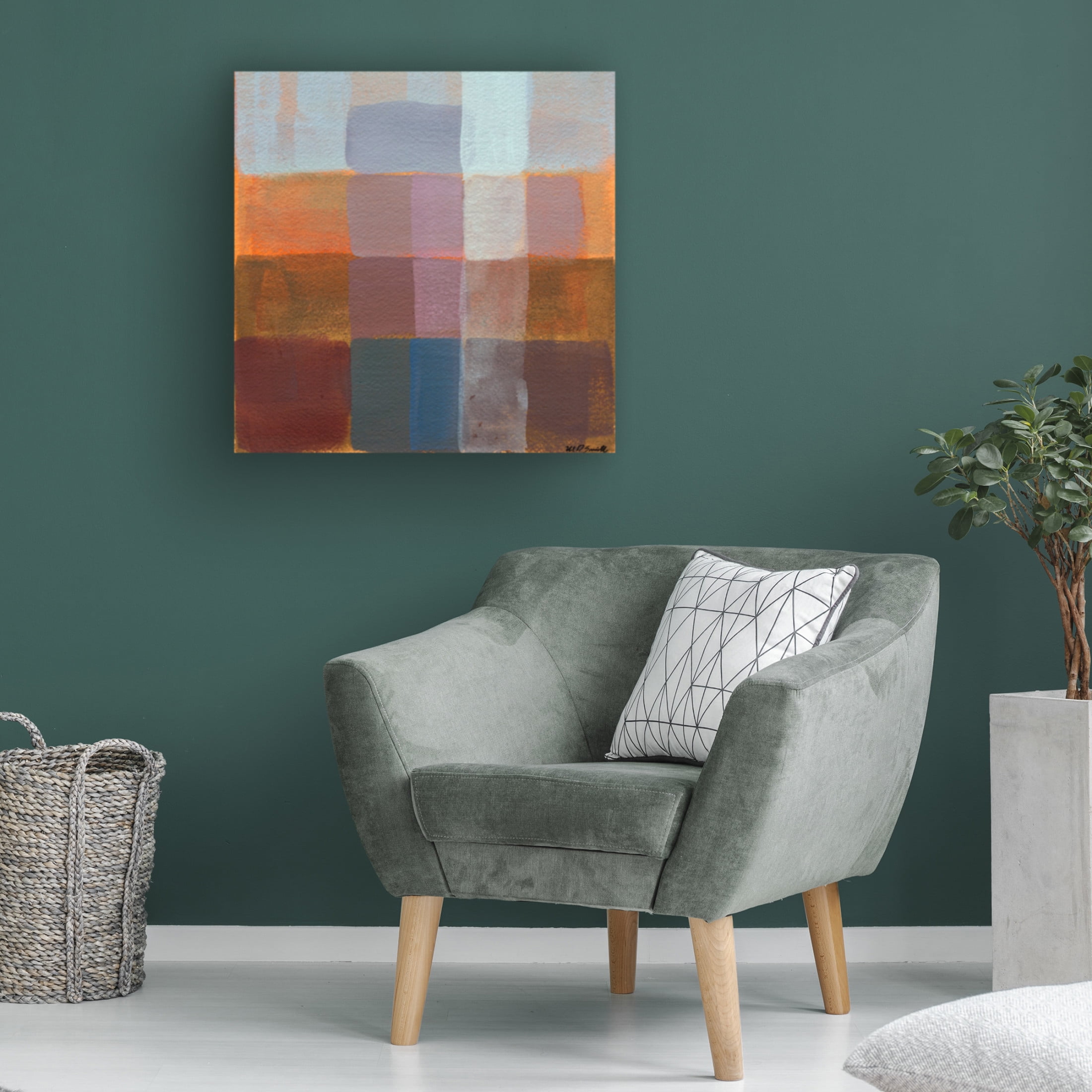 Canvas Wall Art - Mark David Smith 'Mediterranean' Wall Art for Living Room, Bedroom, or Office Décor by Trademark Fine Art - 18 x 18 Inches