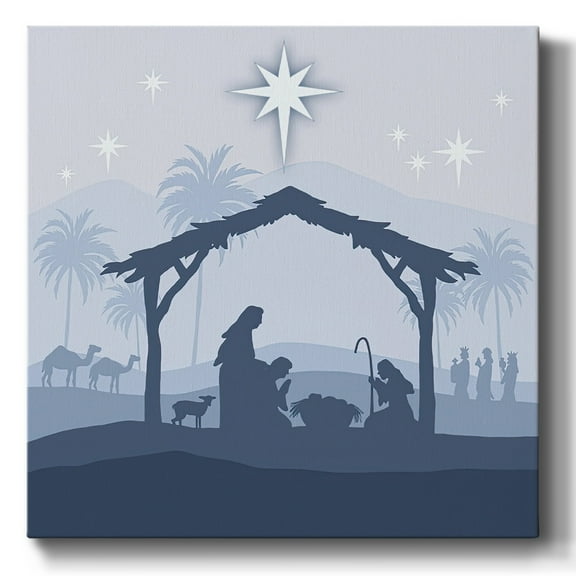 Blue Nativity I- Gallery Wrapped Canvas