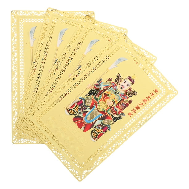 4 amuletos Tai Sui: Amuleto de protección del año 2026 del zodiaco chino del Caballo en cobre - Tarjeta de bendición Feng Shui con símbolos de riqueza - Llavero de la buena suerte