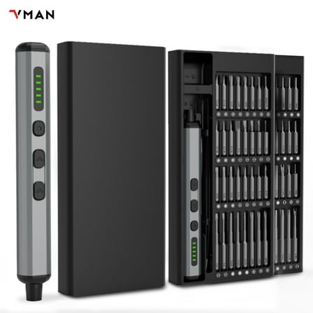 VMAN 68in1 Electric Precision Screwdriver Set,64 Universal Magnetic Bits