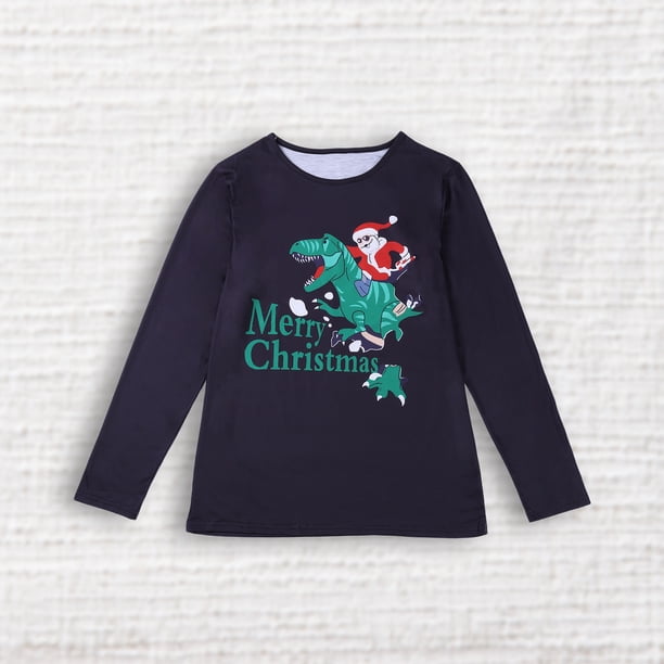 Familia Padre Niño Vestido Casual Dinosaurio Impreso Cintura Elástica Ropa de Dormir Traje Hugtrwg Para estrenar
