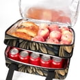 thumbnail image 5 of Owt Double Layered Insulated Lunch Bag with Two Compartments and Large Capacity - 7.1x11.4x16.1 Inches Hand-Carry Refrigerated Meal Bag, 5 of 6