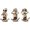 Oyster White, variant on Skeletons Statue Hear See Speak No Evil Baby Halloween Figurines Home Decorative, Set of Three, 4.8 in, Oyster White Polyresin