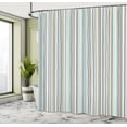 thumbnail image 4 of Ambesonne Geometric Shower Curtain, Retro Wavy Striped Lines, 69"Wx70"L, Pale Seafoam, 4 of 4
