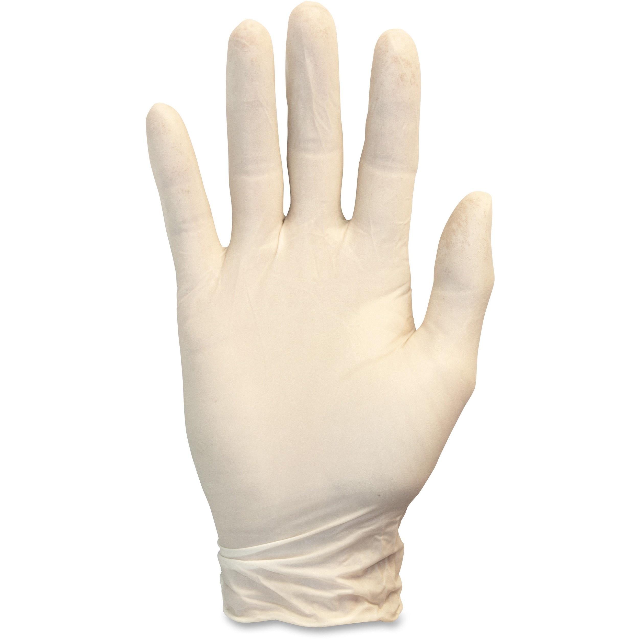 Powder-Free Disposable Latex Gloves, Large, White, 100/Box