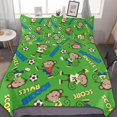 thumbnail image 1 of HAHDAXIA Monkey Pattern Bedding Solid Comforter Set for All Seasons 3 Pieces(1 Comforter+2 Pillowcases) Soft Microfiber Bedding Set Queen(90"x90"), 1 of 7