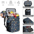 thumbnail image 5 of Travel Cooler Bag - Dark Blue Dinosaurs Palms Clouds Pattern Camping Beer Cooler Backpack with Bottle Opener- Waterproof Insulated Picnic Backpacks - Cooler Bag for Beach, 5 of 6