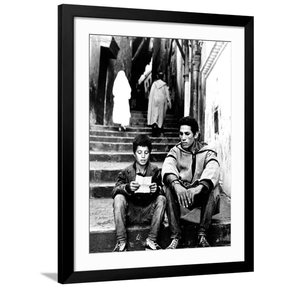 Art.com The Battle Of Algiers, Mohamed Ben Kassen, Brahim Haggiag, 1965 Photo, Black Frame Wall Art, 32" x 40"