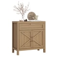 thumbnail image 1 of 34.3 Inch Buffet Sideboard Cabinet, Kitchen Storage Cabinet with 1 Drawer and 2 Doors, Wood Coffee Bar Cabinet with Adjustable Shelf, Console Cabinet for Kitchen, Dining Room, Walnut, 1 of 7