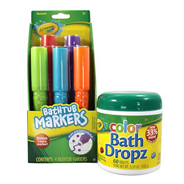 Crayola Bathtub Markers with Crayola Color Bath Drops 60 tablets