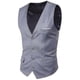 thumbnail image 1 of Chaleco para hombre Chaleco formal de negocios sólido con un solo botonadura, 1 of 2