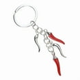 thumbnail image 6 of Fashionable Chili Pepper Keychain Stylish Bag Charm Durable Alloy Keyring Decoration Unique Oil Droplet Effect Key Chain, 6 of 10