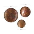 thumbnail image 3 of DecMode Bronze Metal Large Metallic Disk Plate Wall Decor (3 Count), 3 of 8