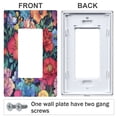 thumbnail image 3 of Yayeee Rocker Switch Wall Plate 3-Gang 6.5"x4.6" Home Decorative Outlet Cover, Serene Floral Pattern, 3 of 6