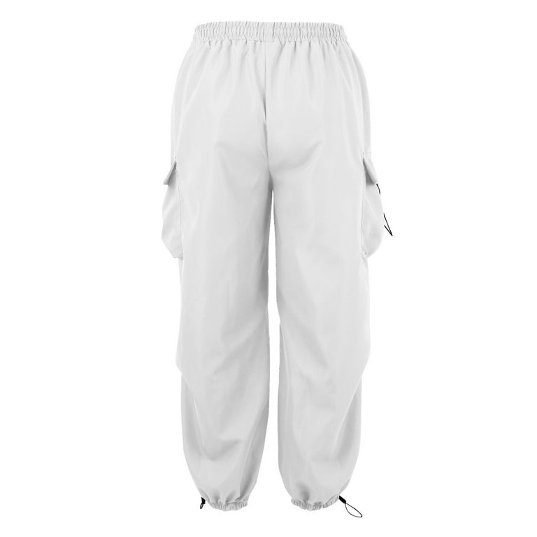 Huresd Men's Baggy Cargo Pants Trendy Casual Parachute Pant