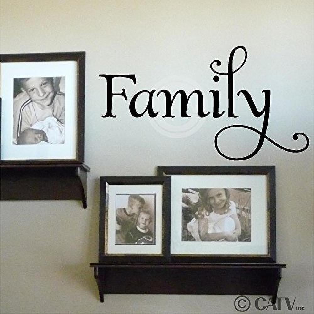 Family Vinyl Lettering Wall Decal Sticker Home Decals Size 12.5"H x 22
