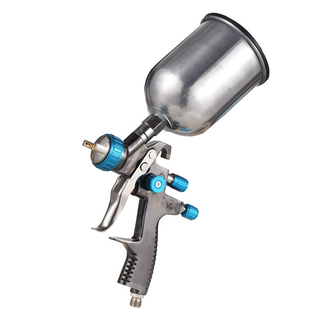 LVLP Feed Air Spray Gun Mini Kit De Pistola De Pulverización De Pintura 1.4 Mm Boquilla De 600 Ml Copa De Fluido Pinta De Aire Para Pintar Muebles De Automóvil Muro
